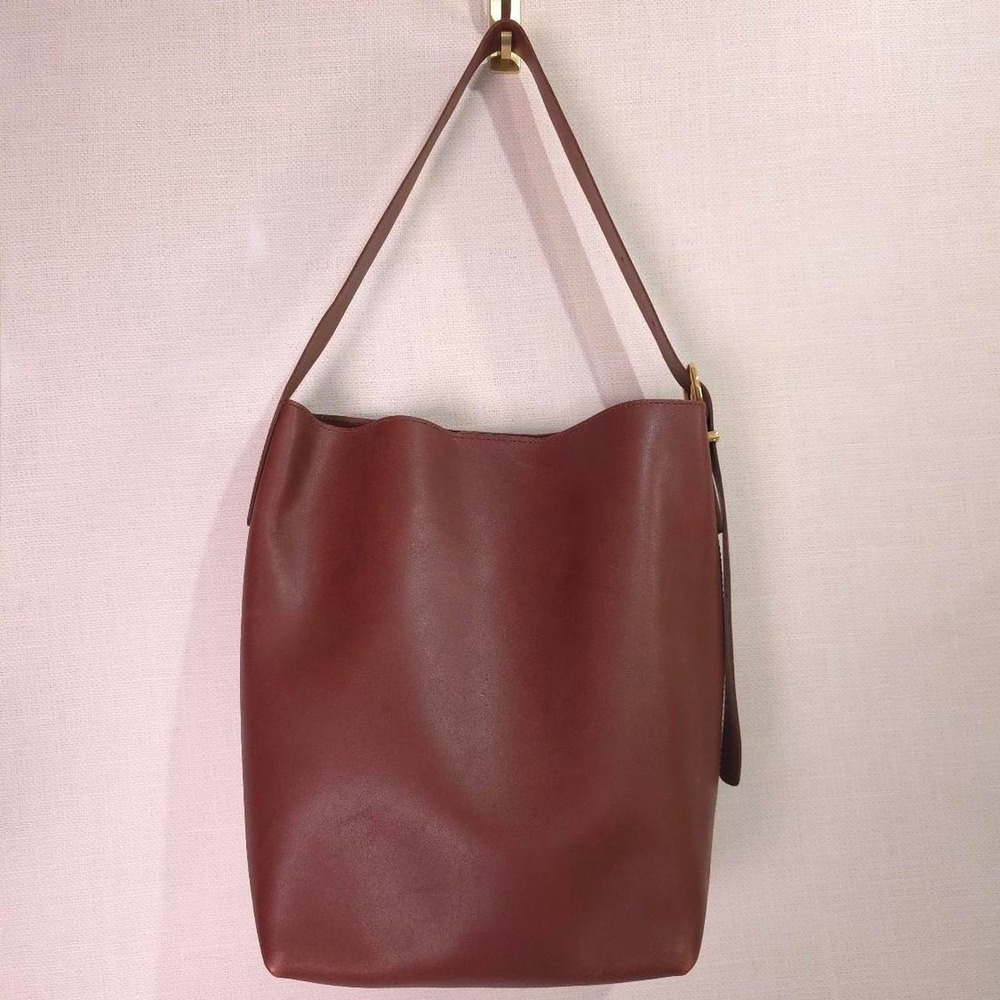 Madewell Essential Bucket Tote Leather Bag NWT - Picture 2 of 5